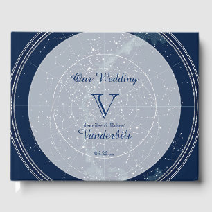 Constellation Night Sky Wedding Gästebuch