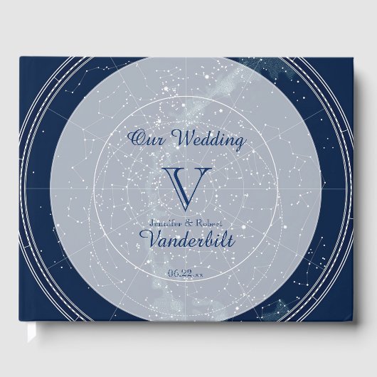 Constellation Night Sky Wedding Gästebuch (Vorderseite)