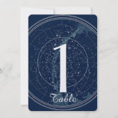 Constellation night Sky Wedding Tischnummer (Vorderseite)