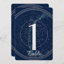 Constellation night Sky Wedding Tischnummer