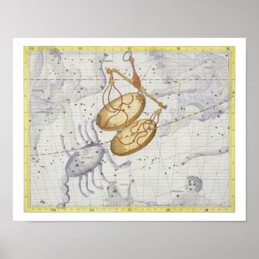 Constellation of Libra, Platte 7 von "Atlas Coeles Poster (Vorne)