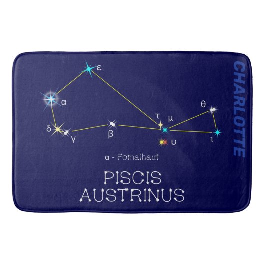 Constellation Piscis Austrinus Badematte (Vorderseite)
