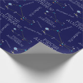 Constellation Piscis Austrinus Geschenkpapier (Ecke)