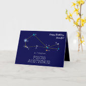 Constellation Piscis Austrinus Karte (Gelbe Blume)