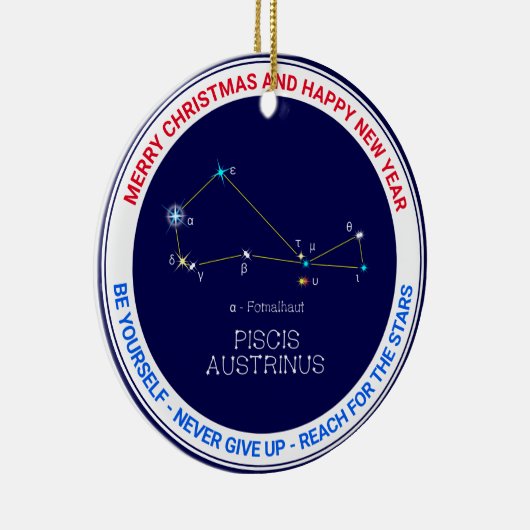 Constellation Piscis Austrinus Keramik Ornament (Rechts)