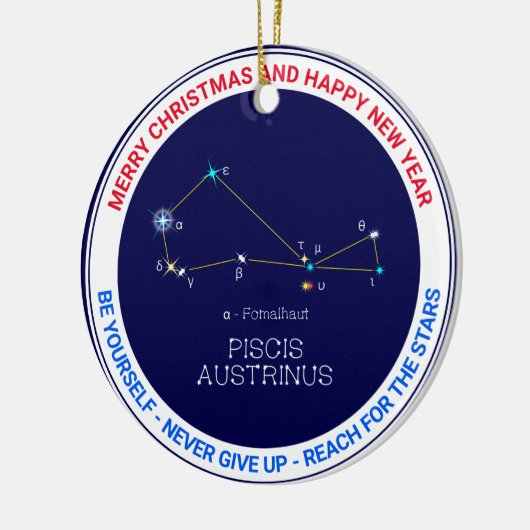 Constellation Piscis Austrinus Keramik Ornament (Links)