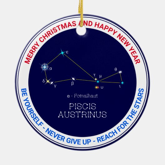 Constellation Piscis Austrinus Keramik Ornament (Hinten)