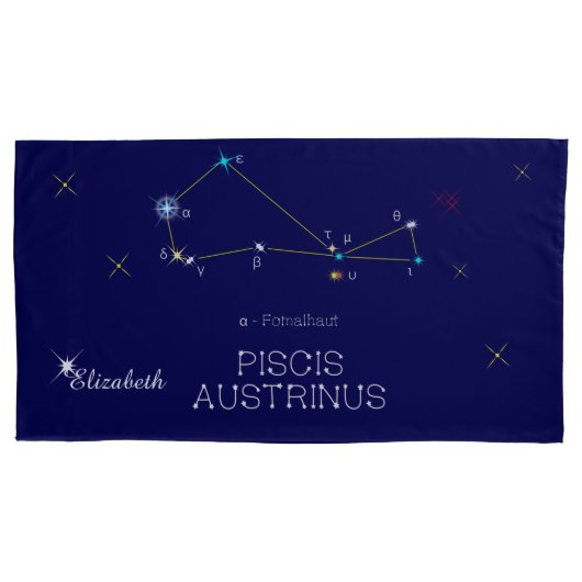 Constellation Piscis Austrinus Kissenbezug (Vorderseite)