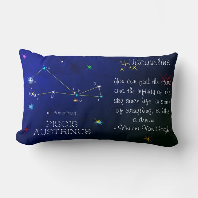 Constellation Piscis Austrinus Lendenkissen (Vorderseite)