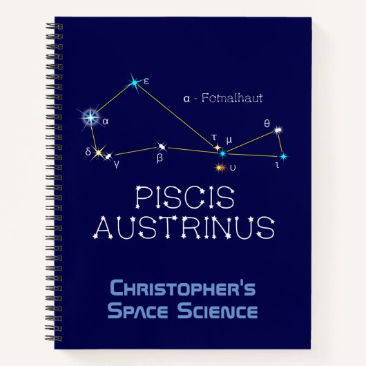Constellation Piscis Austrinus Notizblock (Vorderseite)