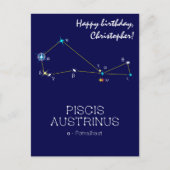 Constellation Piscis Austrinus Postkarte (Vorderseite)