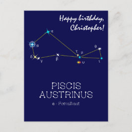 Constellation Piscis Austrinus Postkarte