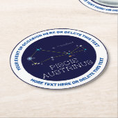 Constellation Piscis Austrinus Runder Pappuntersetzer (Angewinkelt)