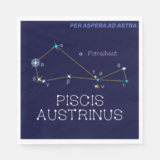 Constellation Piscis Austrinus Serviette (Vorderseite)
