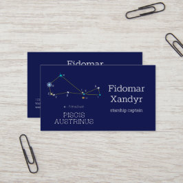 Constellation Piscis Austrinus Visitenkarte