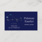 Constellation Piscis Austrinus Visitenkarte (Vorderseite)