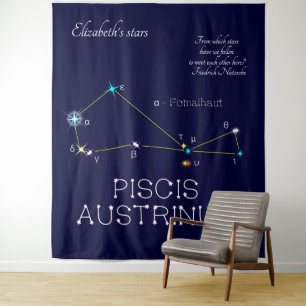 Constellation Piscis Austrinus Wandteppich