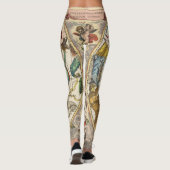 Constellation Sky Celestial Zodiac Star Karte Leggings (Rückseite)