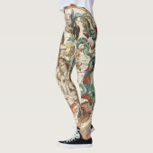Constellation Sky Celestial Zodiac Star Karte Leggings (Links)