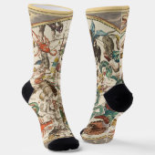 Constellation Sky Celestial Zodiac Star Karte Socken (Gewinkelt)