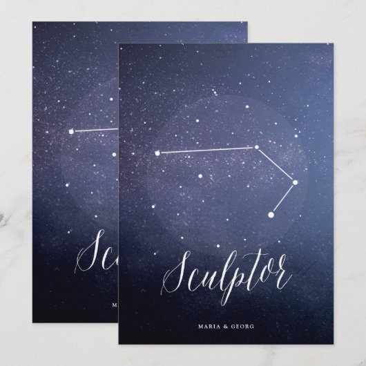 Constellation Star Celestial Tischnummer Bildhauer (Vorne/Hinten)