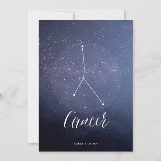 Constellation Star Celestial Tischnummer Cancer (Vorderseite)