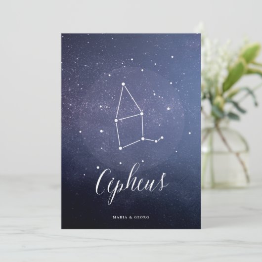 Constellation Star Celestial Tischnummer Cepheus (Stehend Vorderseite)