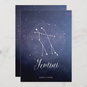 Constellation Star Celestial Tischnummer Gemini (Vorne/Hinten)