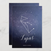 Constellation Star Celestial Tischnummer Lupus (Vorne/Hinten)