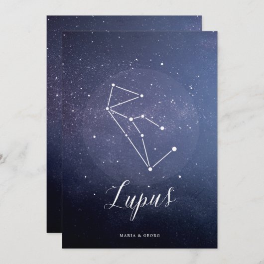 Constellation Star Celestial Tischnummer Lupus (Vorne/Hinten)