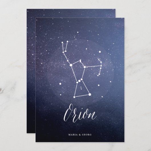 Constellation Star Celestial Tischnummer Orion (Vorne/Hinten)
