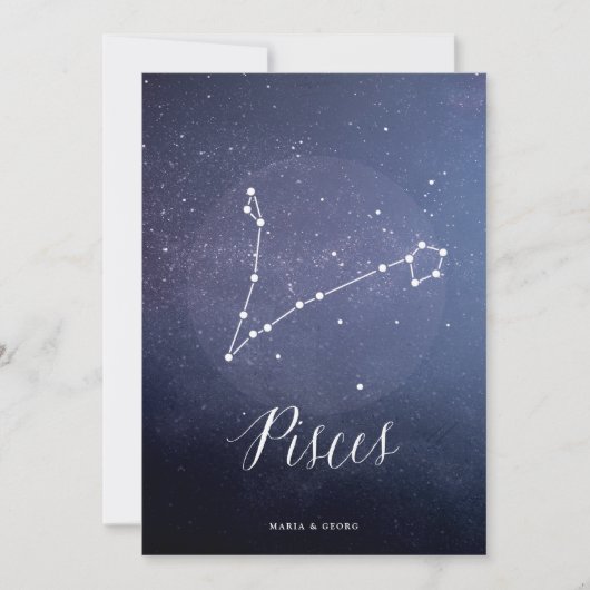 Constellation Star Celestial Tischnummer Pisces (Vorderseite)