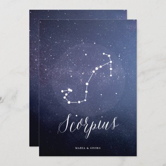 Constellation Star Celestial Tischnummer Scorpius (Vorne/Hinten)
