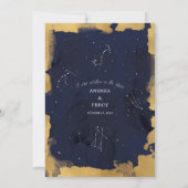 Constellation Star Celestial Wedding Einladung (Rückseite)