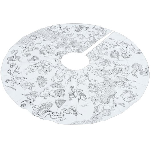 Constellation Star Map Weihnachtsbaumrock Polyester Weihnachtsbaumdecke (Schrägansicht)