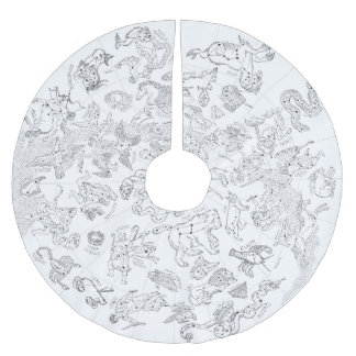 Constellation Star Map Weihnachtsbaumrock Polyester Weihnachtsbaumdecke