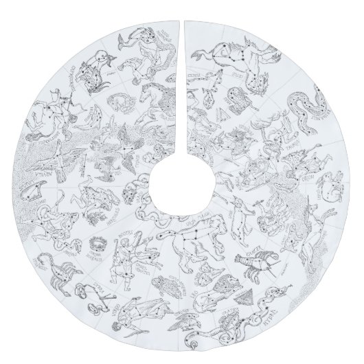 Constellation Star Map Weihnachtsbaumrock Polyester Weihnachtsbaumdecke (Vorderseite)