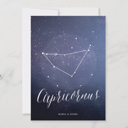 Constellation Star Tischnummer Capricornus (Vorderseite)