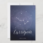 Constellation Star Tischnummer Cassiopeia (Rückseite)