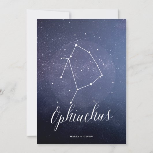 Constellation Star Tischnummer Ophiuchus (Rückseite)