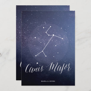 Constellation Starry Night Celestial Table Card Einladung