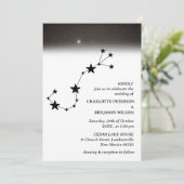 Constellation Starry Night Celestial Wedding Einladung (Stehend Vorderseite)