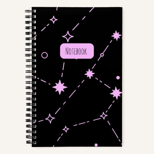 Constellation Starry Night Spiral Notebook Notizblock (Vorderseite)