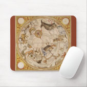 Constellation Stars Southern Sky Vintag Astronomie Mousepad (Mit Mouse)