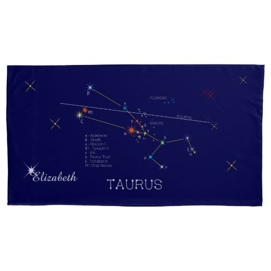Constellation TAURUS einzigartig, elegant Kissenbezug (Vorderseite)