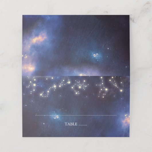 Constellation Wedding Platzkarte (Außenseite Aufgefaltet)