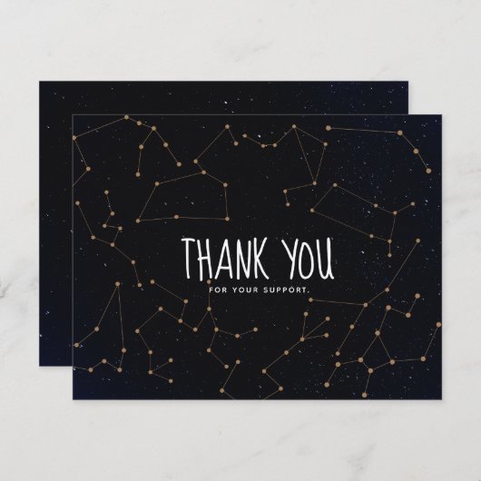 Constellation Zodiac Danke Business Card (Vorne/Hinten)