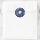 Constellation Zodiac Starry Night Wedding Runder Aufkleber (Tasche)
