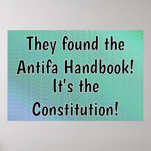 Constitution The Antifa Handbook Poster (Vorne)