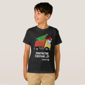Constructing Christmas Joy Construction Dump Truck T-Shirt (Vorne ganz)